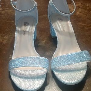 Sparkling Silver Heeled Sandal